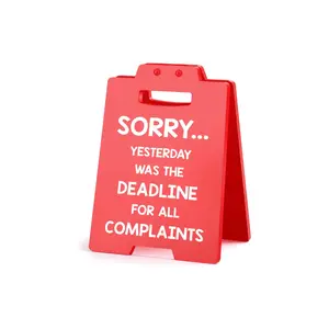 Funny Boss Appreciation Desk Sign – Sarcastic Office Decor Gift for Managers, Supervisors & Coworkers (Red)