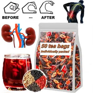 Organic Ginseng Kidney Cleanse Tea Ginseng Five Treasures Tea Natural Chinese Herbal Health Kidney Tea for Men & Women - Beverage jujube tea goji berry tea