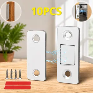 Ultra-Thin Magnetic Cabinet Door Catch - Strong Adhesive Drawer Closer, Self-Adhesive Magnet Latch for Kitchen Closets and Drawers