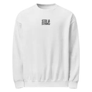 Stix and Stoned Classic Embroidered Crew Neck Sweatshirt – Minimal, Clean, and Built to Last