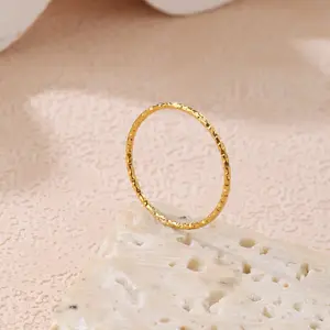 Minimally Designed Plain Ring with Thin Ring for Women, Layered Basic Plain Ring Without Fading, Suitable for Various Style Combinations