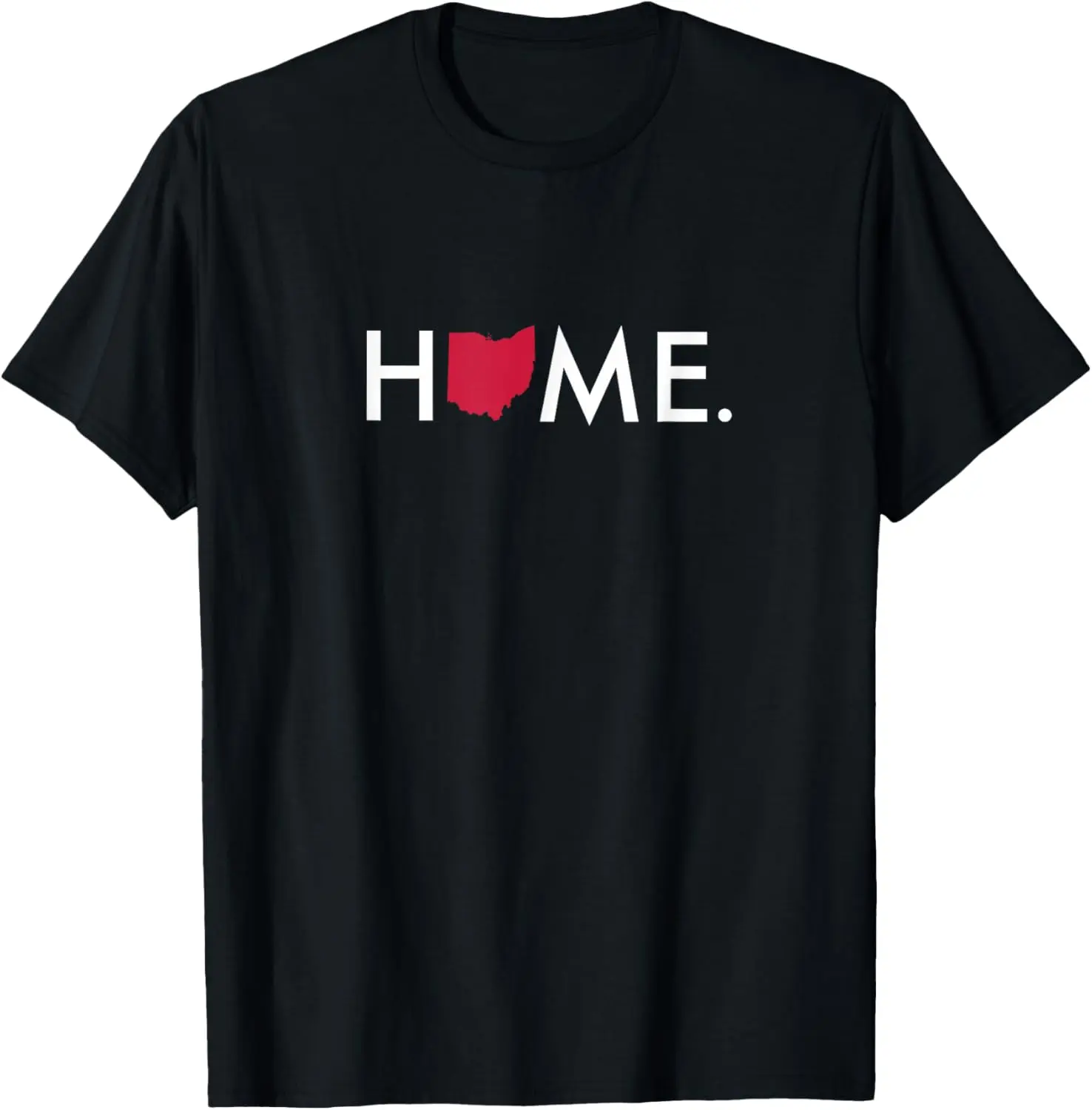 Women's 100% Cotton Short-Sleeve Round Neck Vintage Streetwear T-Shirt - Everyday Casual Distressed Ohio Home State Graphic Top