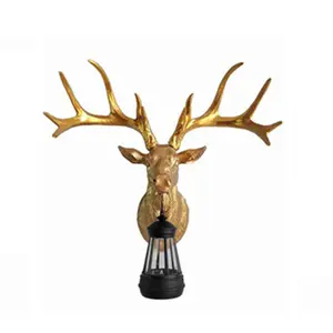 Deer Head Design Wall Mounted Decor, 1 Count Faux Deer Head Sculpture, Wall Art for Home Living Room, Home Decor, Room Decor, Bedroom Decor, Hanging