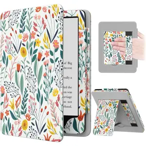 Case for 6.8" Kindle Paperwhite(11th Generation-2021) and Kindle Paperwhite Signature Edition, Slim PU Shell Cover Case with Auto-Wake/Sleep for Kindle Paperwhite 2021 E-Reader, Flowers