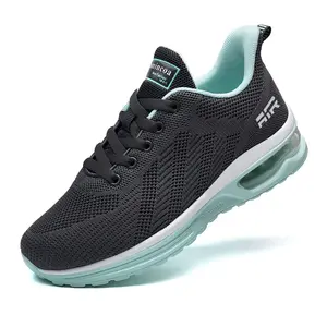 Women's Breathable Mesh Vamp Air Cushion Sneakers – Lightweight Running & Gym Shoes with Non-Slip Sole for Run Walk Work