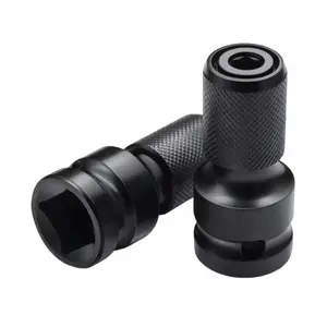 2pcs 1/2 Inch Square Drive to 1/4 Inch Hex Female Socket Adapter, Converter Chuck Adapter for Impact Air and Electric Wrench