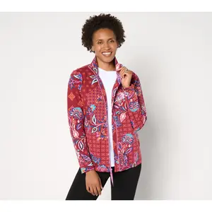 Sport Savvy Printed Patchwork French Terry Jacket