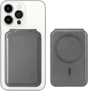 Magnetic Wallet for iPhone, Magnetic Card Holder Phone Wallet for Men, Slim MagSafe-Compatible Wallet