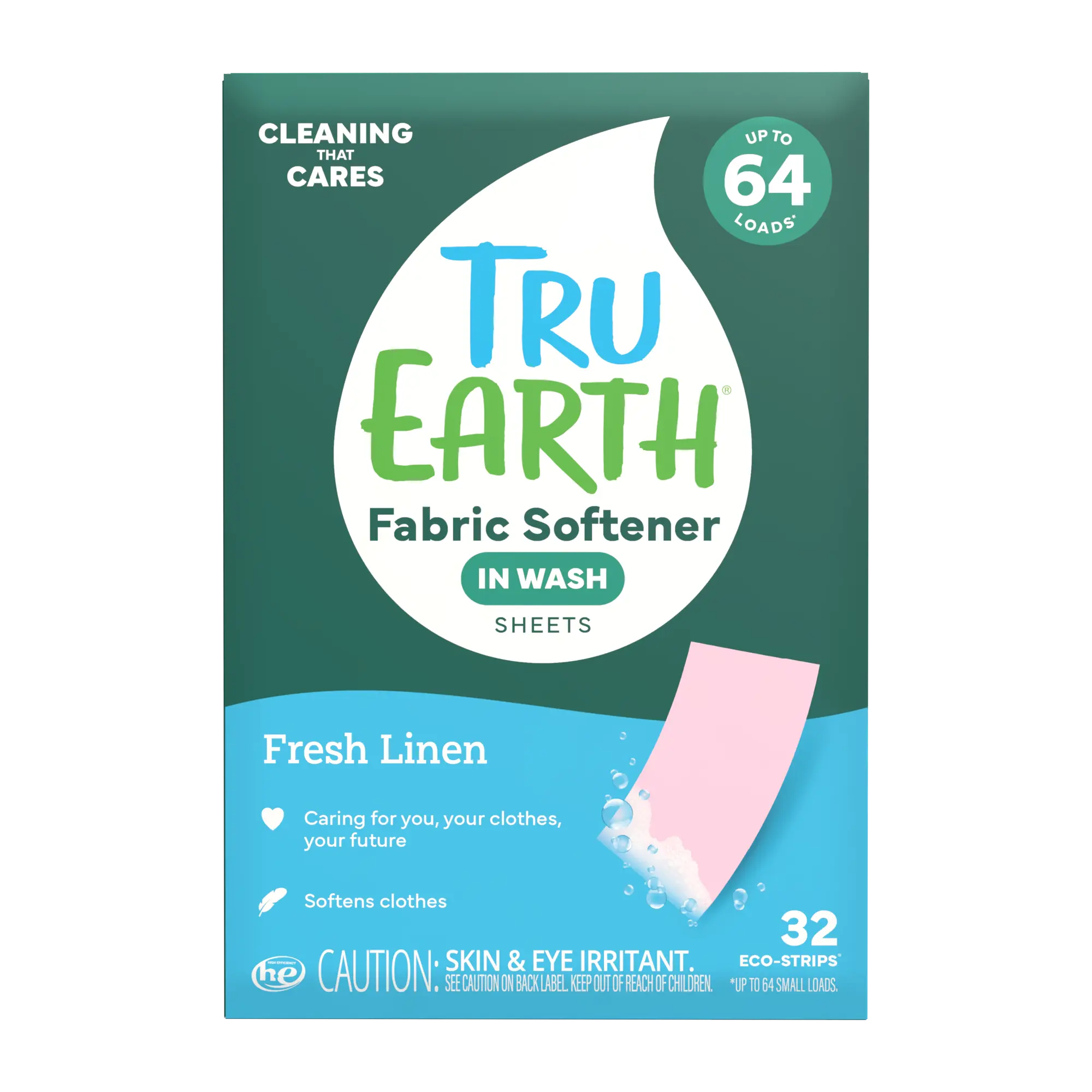 Fabric Softener Sheets – Tru Earth | Gentle, Pre-Measured, No Mess | Fresh Linen Scent