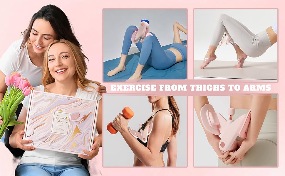 Thigh Master, 15.43-35.27lbs Adjustable Resistance Inner Thigh Exerciser, Pelvic Floor Muscle Exercise Thigh Trainer