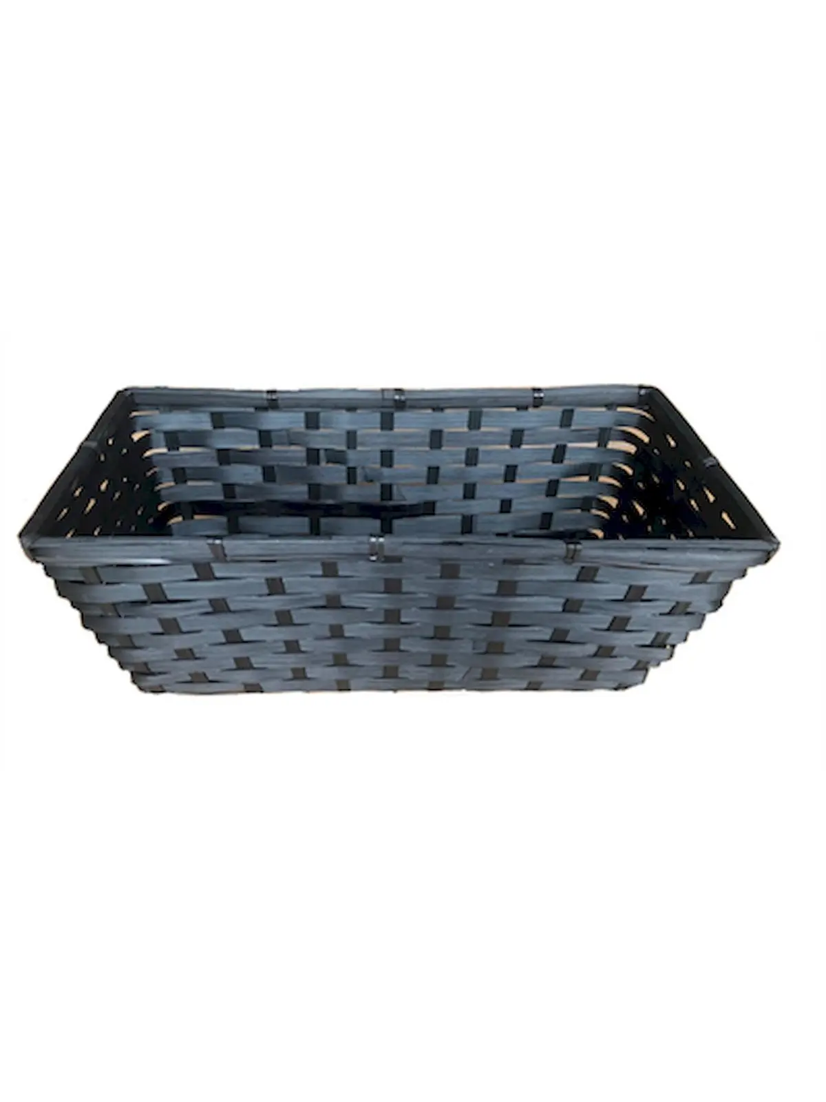 Black Rectangular Bamboo Storage Basket, Home Organiser for Kitchen, Home Supplies