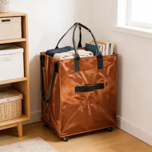 custom divider storage hollowed out tote bag Large Ultraviolet Reusable Grocery Bag Foldable Shopping Cart with Wheels Portable Pull Cart Bag for Groceries Travel & Outdoors pouch case student organizer