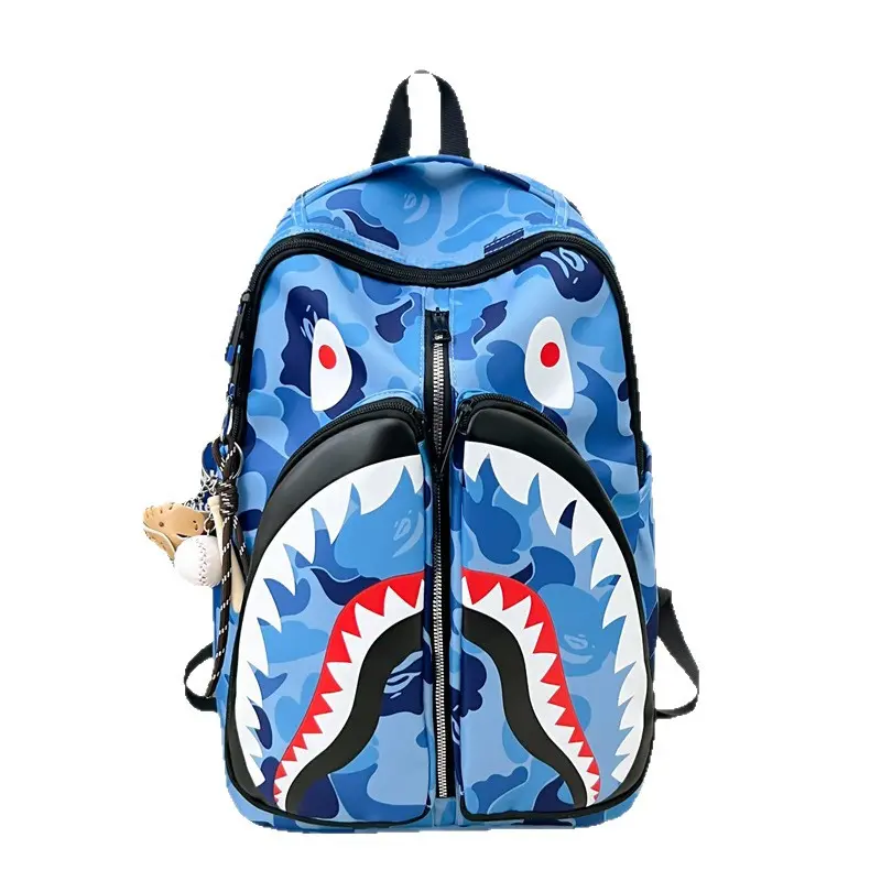 2026 New Model Backpack for Men and Women, Large Capacity Funny Shark Backpack