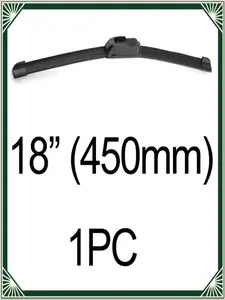 Front windshield wiper, single-layer rubber wiper, frameless wiper, silent natural rubber material, universal U-shaped connector, compatible with Toyota / Honda / Nissan / Volkswagen high-definition wipers, car wiper blades