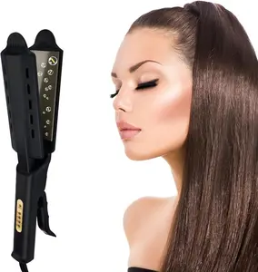 Hair Iron, Ceramic Tourmaline Ionic Flat Iron Hair Straightener, Dual use Dry and Wet for Hair Care Adjustable Temperature, for All Hair Types tiktokshopspringglowup