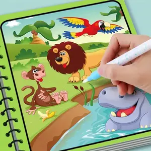 Magic Watercolor Sketchbook with Pens, Reusable for Early Learning, Creative Fun, Vibrant Illustrations, Ideal for Kids Art Activities, Art Sketchbooks