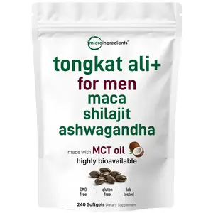 Micro Ingredients Tongkat Ali+ for Men with MCT Oil, 240 Softgels