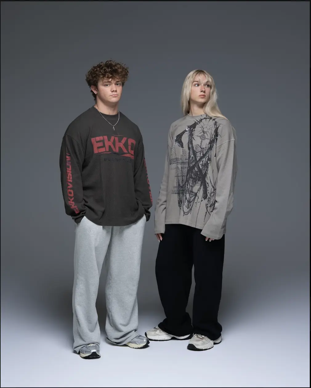 EKKO Oversized 100% Cotton Fleece Sweatpants