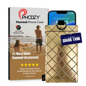 PHOOZY Thermal Phone Case - Apollo II Series: Cell Phone Pouch with AGION Lining Prevents Overheating, Extends Battery Life, Provides Drop Protection and Floats in Water