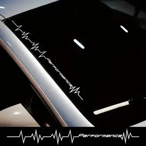 Creative Heartbeat Lifeline Decal Sticker, Car A-pillar Decorative Decals, Waterproof Sunscreen Durable High Quality Decals for Car Front and Rear Windshield Body Bumper