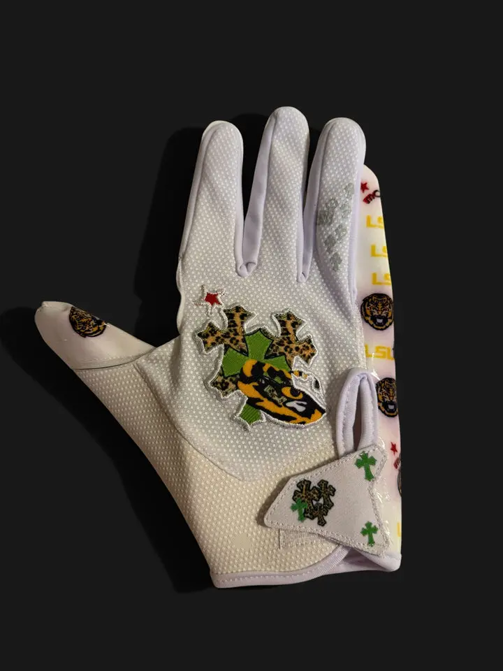 COLLEGE CHROME 1.0s LS SPEED FB GLOVES white COLLEGE CHROME 1.0s LS SPEED FB GLOVES white