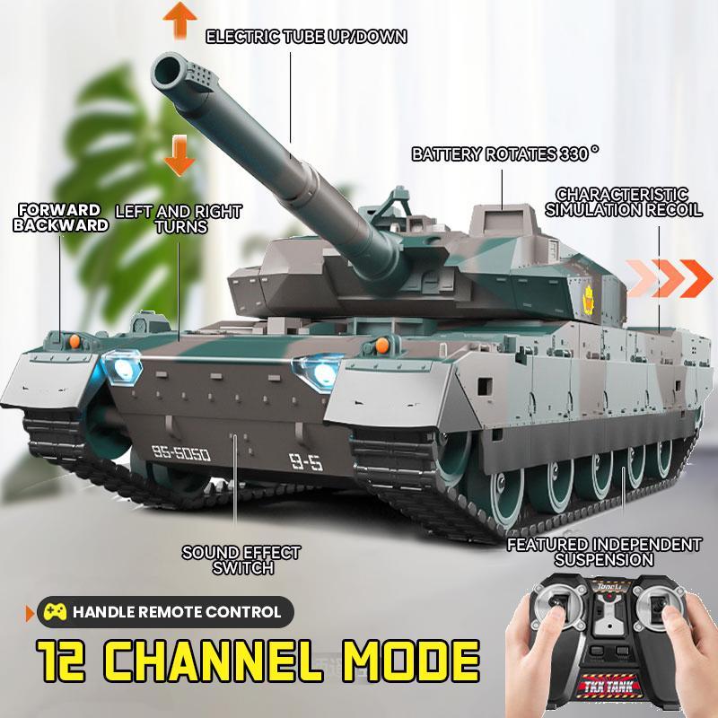 TongLi 1/24 Scale Remote Control Tank, Remote Control Tank, Toy Tank, Realistic Sound and Light Effects, Remote Control Toy Tank, Rotatable Turret, Toy for Boys Aged 8-12, Birthday Gift Toy,Toy Gifts	 Christmas gift	New Year gift Rechargeable