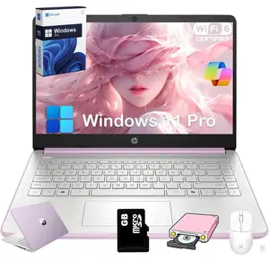 HP 2026 14 inch Everyday Laptop Computer for Student & Business - AI-Powered • Intel Quad-Core CPU • Ultra-Light • 4GB/8GM/16G RAM •128G UFS+64G/128G/256G SD Card• Win 11 Pro • Lavender
