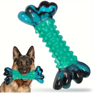 1pc/2pcs Dog Toys, Dog Chew Toys for Aggressive Chewers, Bacon Flavored Tough Dog Bones Chew Toys for Super Chewer, Nylon Durable Dog Toys for Medium Large Breed