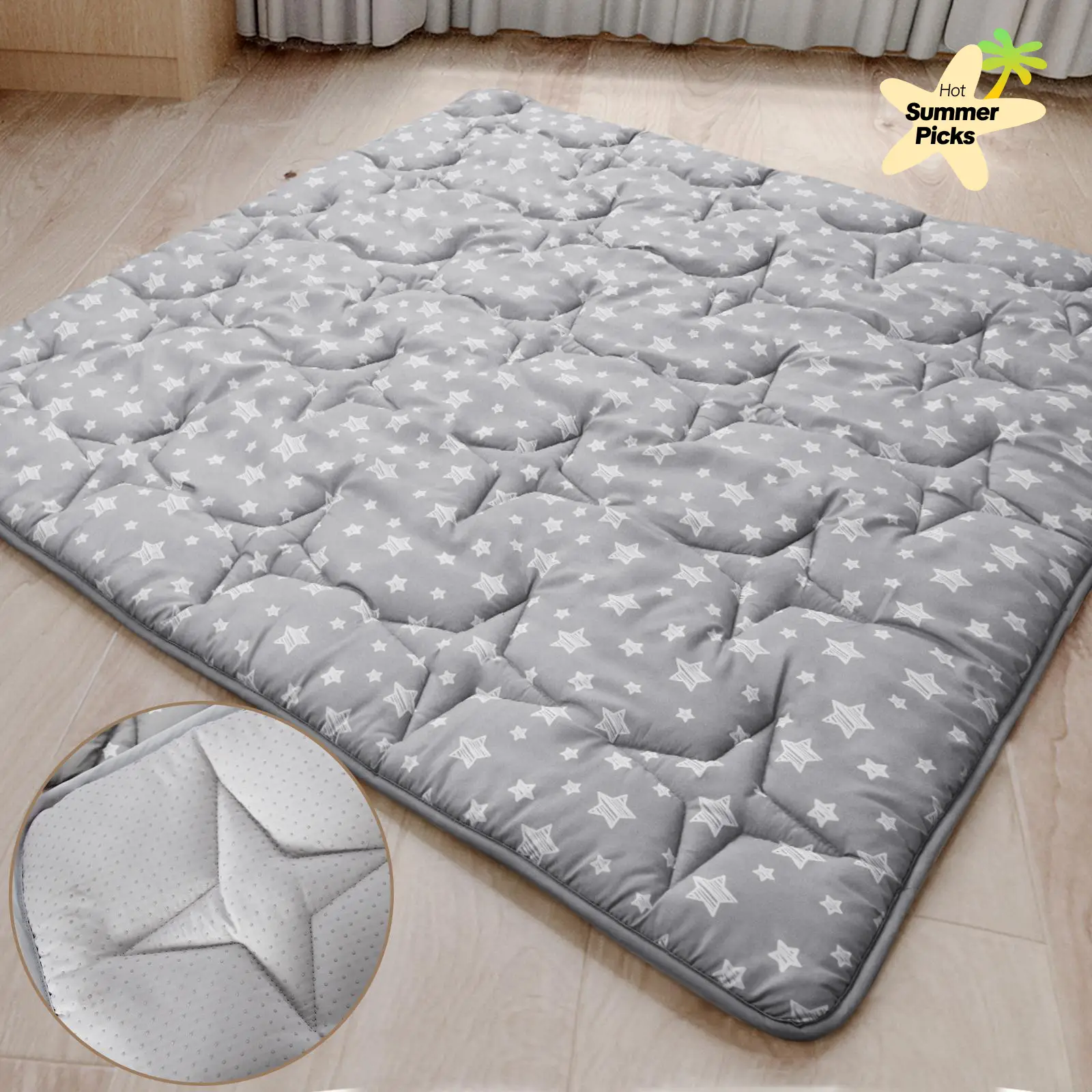 Extra Large Padded Play Mat Multi-Size Non-Slip Thick Soft Cushioned Floor Mat for Crawling Tummy Time Playtime Fit POP 'N GO Regalo Playpen Play Gym