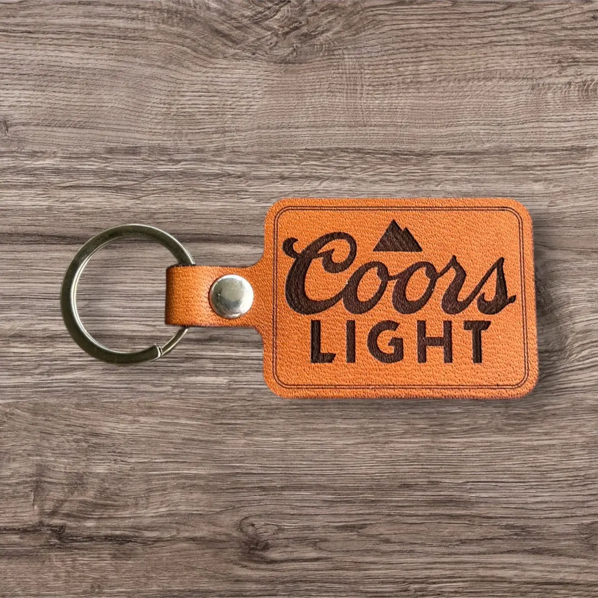 Coors Light Genuine Leather Keychain for Beer Drinkers