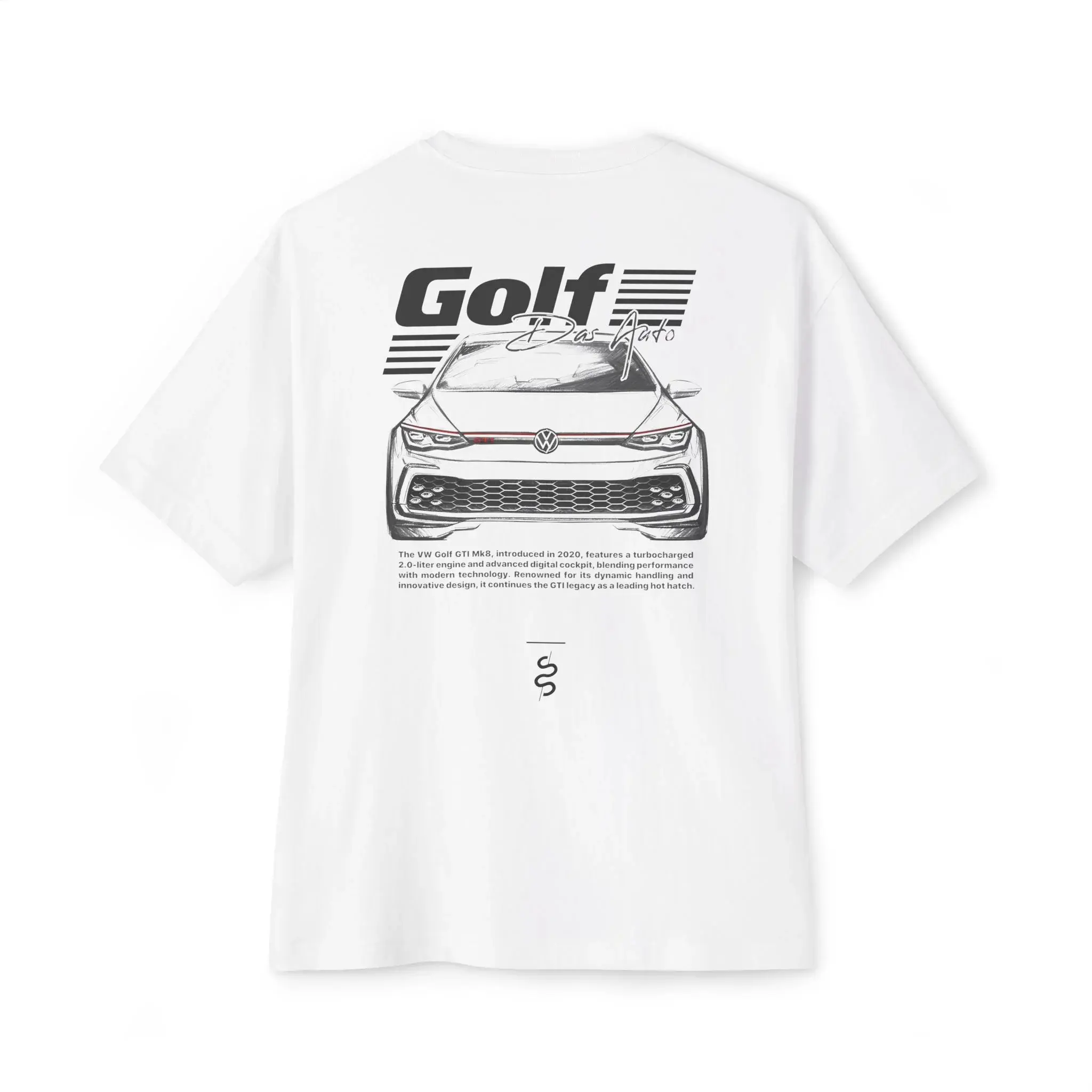 VW Golf GTI Mk8 (2020+) T-Shirt Sweatshirt Hoodie 2 Sided Gift for Car Lovers