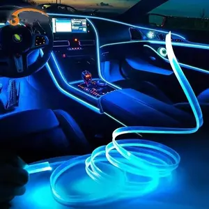 USB Powered Car Interior LED Light for Summer, Car Accessories, Car Electronics, Multiple Color Modes 5M Fiber Ambient Light, Car Interior Decorative Light, Magic Light Tape
