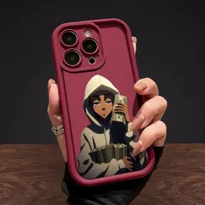 Anime Character Phone Case Street Style Phone Case Compatible for iPhone 17 16 15 14 13 12 11 and for Samsung S21-S25 Perfect Gift for Fashion Woen Man