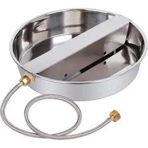 Automatic  Water Bowl Dispenser Large Breed Outdoor Stainless Steel Pet Waterer with Float Valve Auto Fill  Waterer for Large Dogs Cats Chicken Livestock