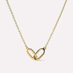 Interlocked Titanium Steel Necklace