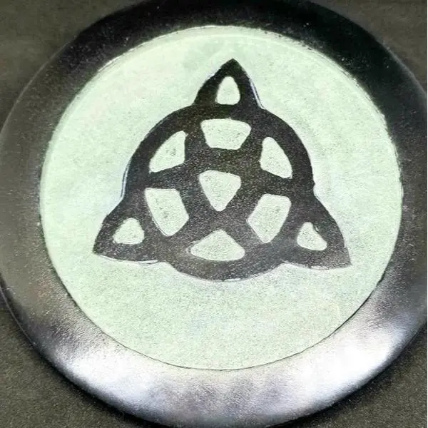 Triquetra Carved Soapstone Tile