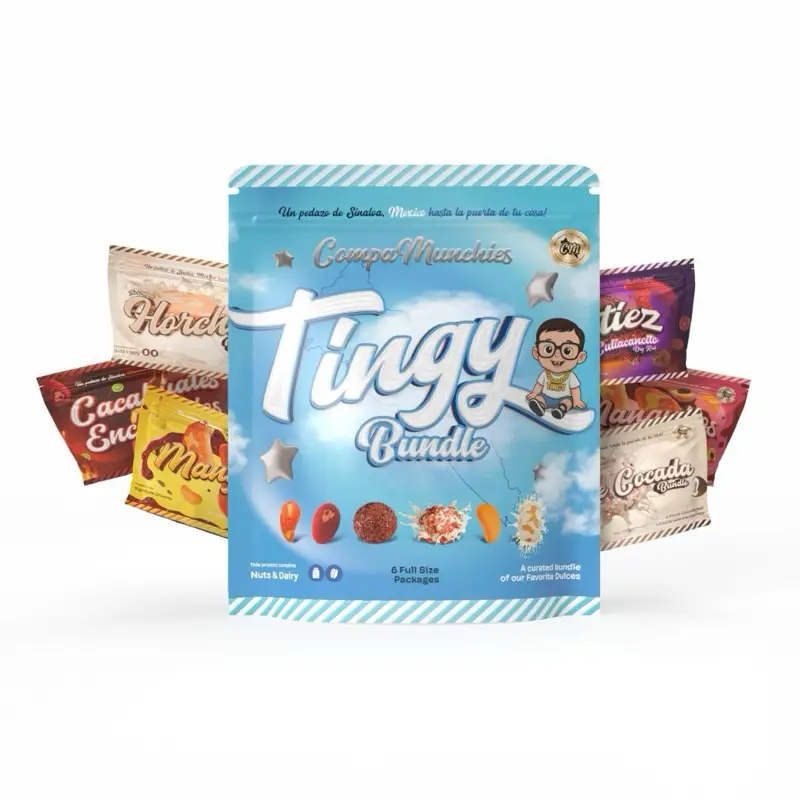 Tingy Bundle - 6 items double cocada , horchata bundle , cacahuates , manguitos durazno, skittiez culiacancito , manguitos nanche