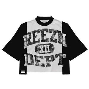 White Reezn Dept. Cut and Sew Patchwork T-Shirt