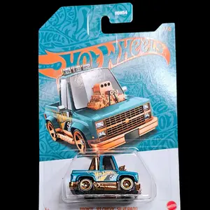 Hot Wheels 56th Anniversary Toon'd '83 Chevy Silverado Pearl & Gold Chrome Diecast Metal Car Diecast Collectible