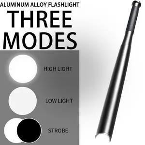 Multifunctional High-Lumen Flashlight (no Battery), Durable Aluminum Alloy LED Light, Three Lighting Modes, Non-Slip Handle, Camping Essential