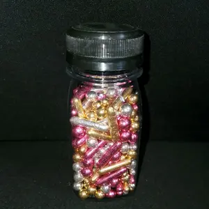 Edible Pearls - Mixed Pink, Silver and Golds Pearls with Sprinkles for Your Dessert Needs