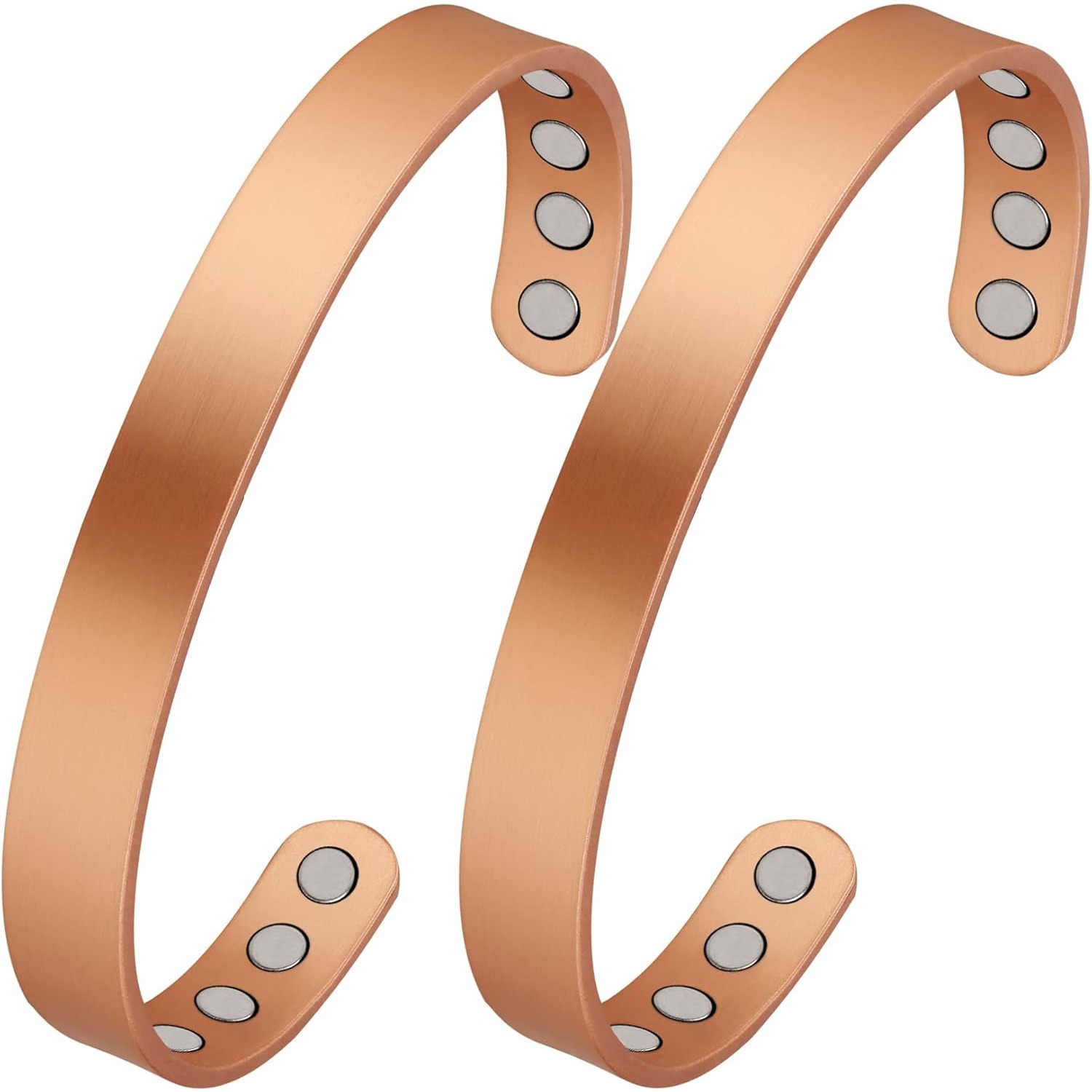 Jecanori Copper Magnetic Bracelet for Men Women, 99.99% Pure Copper , Copper Jewelry Gifts Elegant Minimalist Bangle Stretch Bangle