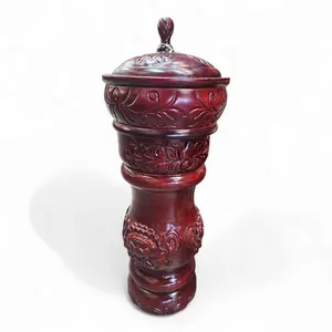 Batea y Pilon de Chango - Shango Hand carved Wood Batea Set for Santeria Rituals – Orisha Offering Batea y Pilon