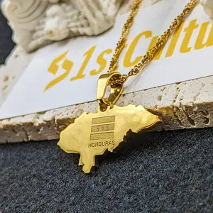"Small" Honduras Necklace, Jewelry, Flag, Earrings, Map