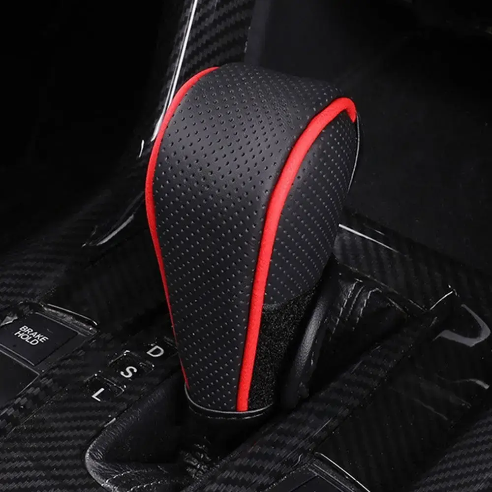 Faux Leather Car Gear Shift Knob Cover, Automatic Shift Knob Universal Gear Shift Cover Car Interior Accessory for Men & Women, Car Accessories, Car Interior Decor