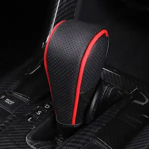 Faux Leather Car Gear Shift Knob Cover, Universal Gear Shift Cover Car Interior Accessory for Men & Women, Car Interior Decor
