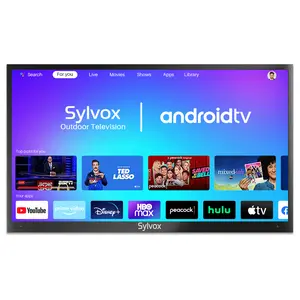 SYLVOX 75-inch Outdoor TV, 4K Ultra HD Android TV, 1000 nits brightness, suitable for partial sunlight exposure, IP55 waterproof and dustproof (Deck Pro).
