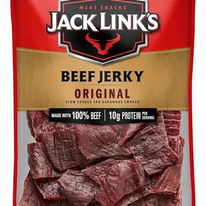 Beef Jerky, Original, Half Pounder Large Jerky Bag - Flavorful Meat Snack, Ready to Eat Protein Snacks with 10g of Protein per Serving, Made with 100% Beef