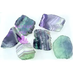 Wholesale Lot 2 lbs Natural Fluorite Slab Crystal Nice Quality