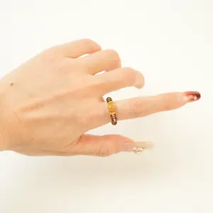 LUMAWU Natural Stone Ring Collection Set | Versatile Minimalist Style & Delicate Daily Wear Gem